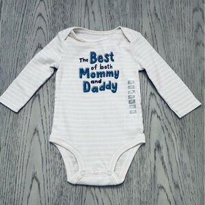 NWT Carter’s Baby The Best Of Mommy & Daddy Bodysuit Size 6 Months